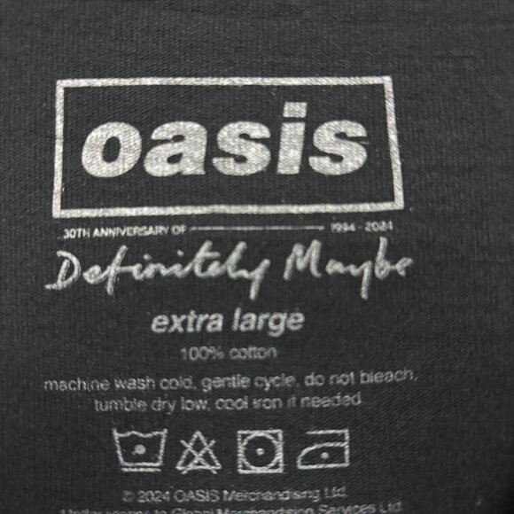 Oasis Live Forever Tour Definitely Maybe Britpop Band Tee XL - Picture 4 of 4
